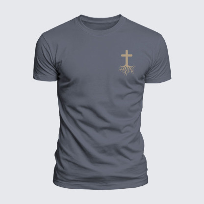 [Copy]Luxe Mercerized Cotton Tee - Tattered Flag Cross 