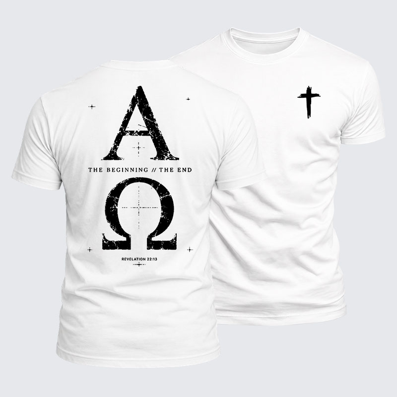 Luxe Mercerized Cotton Tee - Alpha and the Omega Revelation 22:13
