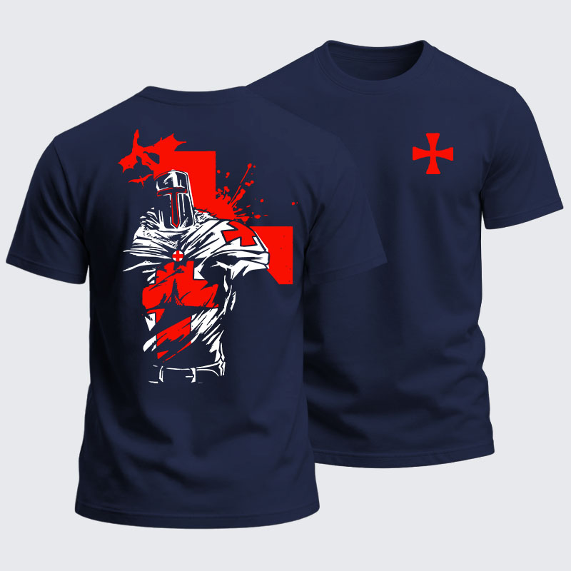 Heavyweight Cotton Tee - Knights Templar Crusader 