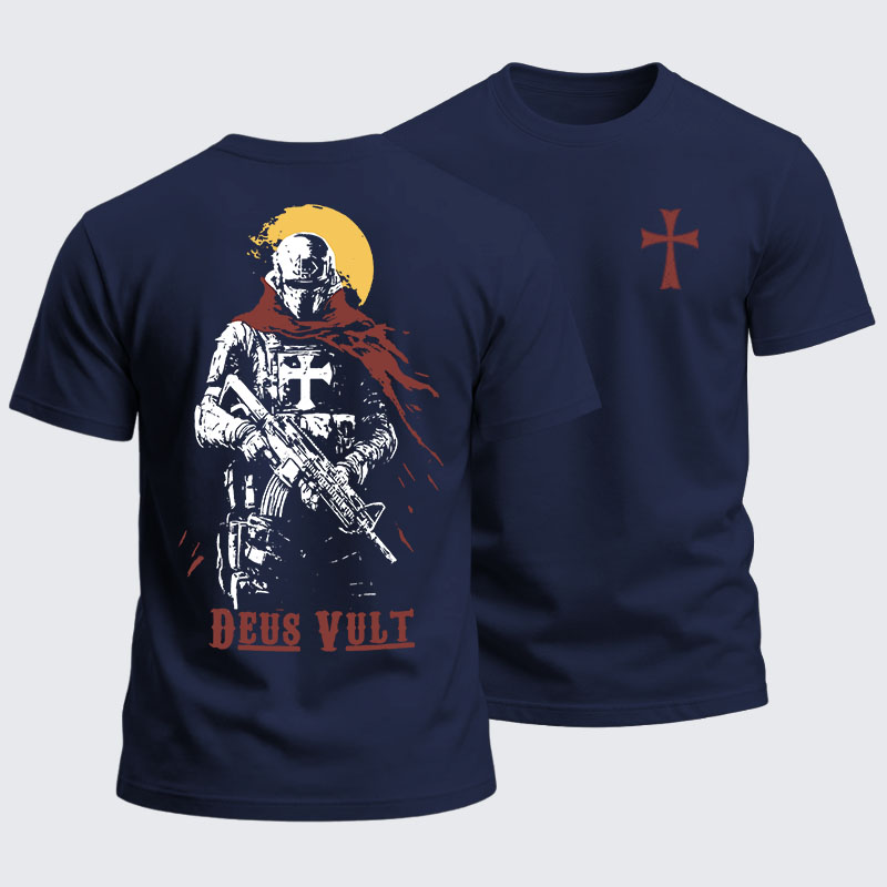 Heavyweight Cotton Tee - Deus Vult