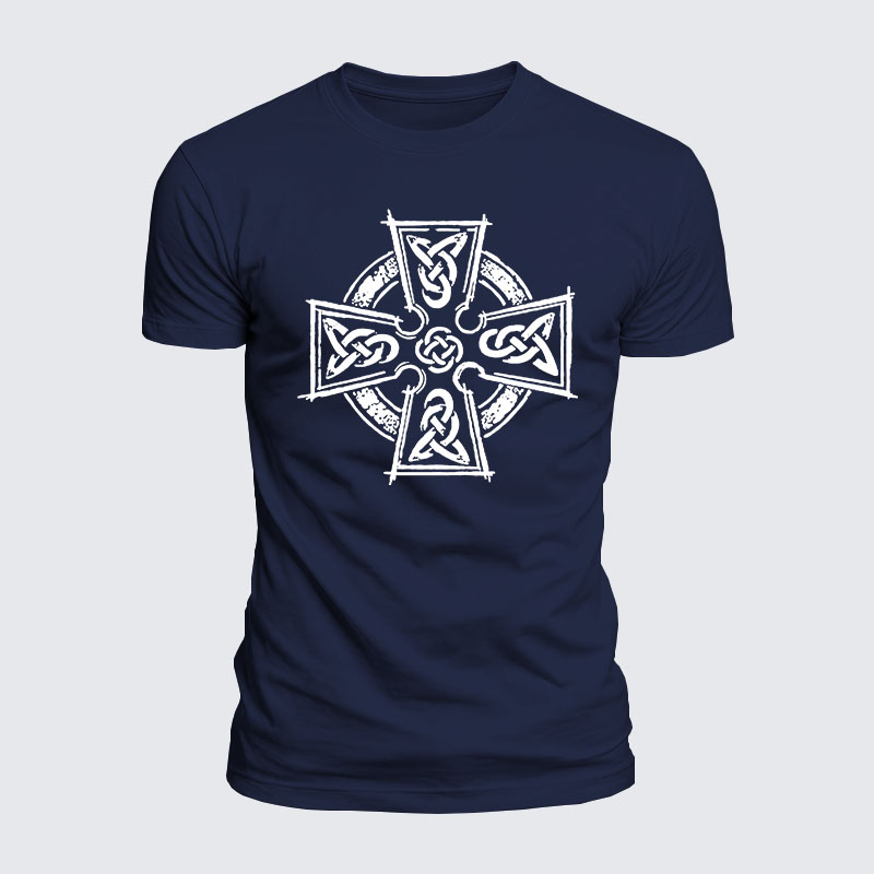 Luxe Mercerized Cotton Tee - Celtic Cross