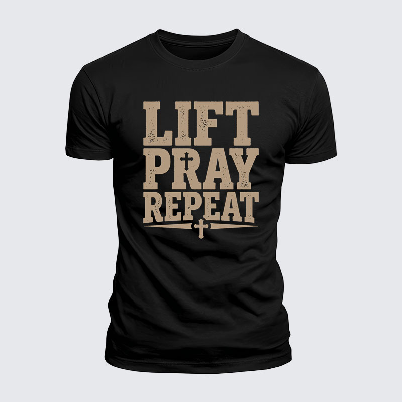 Man Of God Husband Dad Jesus God Christian Cotton T-Shirt