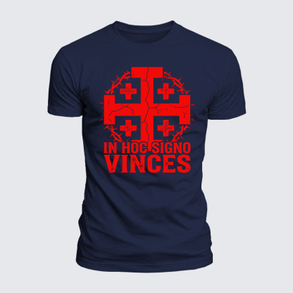 Luxe Mercerized Cotton Tee - In Hoc Signo Vinces 