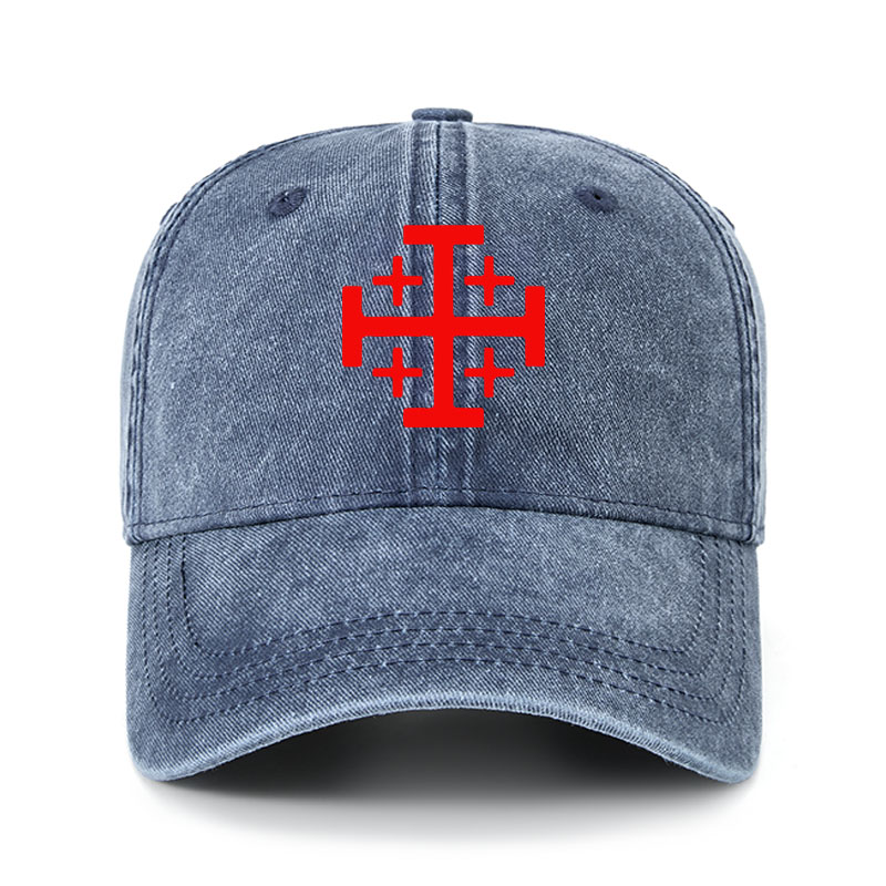 Heritage Washed Cap - Jerusalem Cross