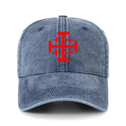 Heritage Washed Cap - Jerusalem Cross