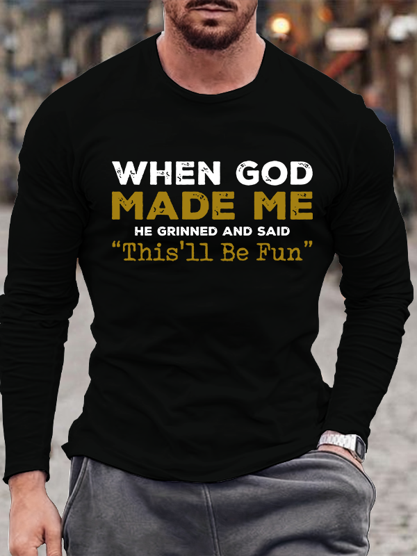 Men's  faith God'S Strong Hand Is Over My Life Long Sleeve T-Shirt