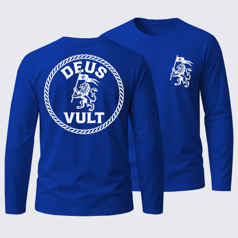  Deus Vult Cotton Long Sleeve T-Shirt