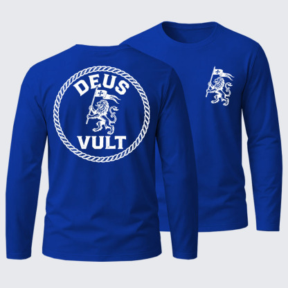  Deus Vult Cotton Long Sleeve T-Shirt
