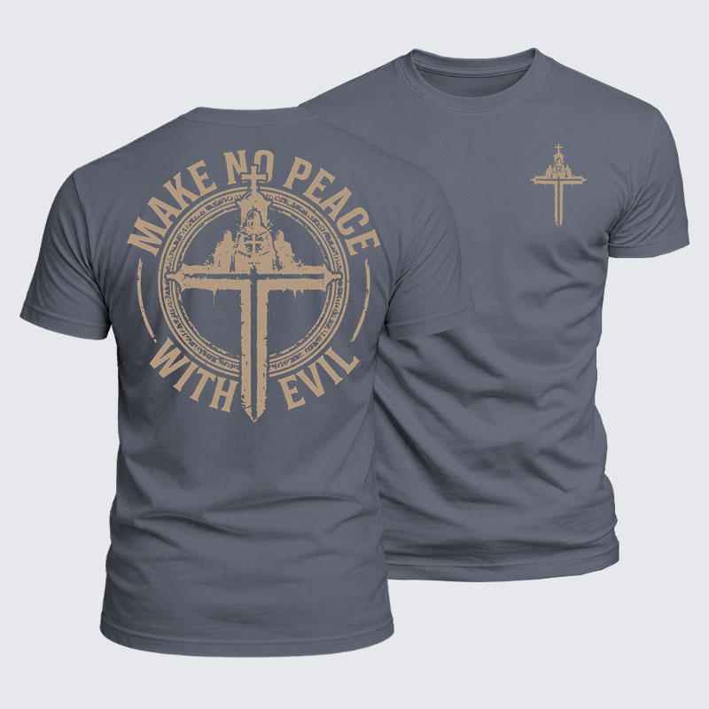 Luxe Mercerized Cotton Tee - Make No Peace With Evil