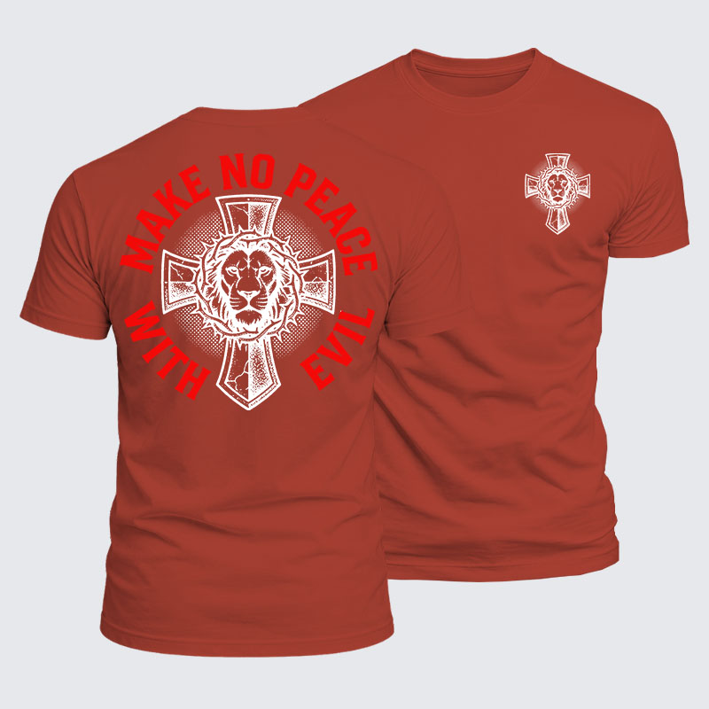 Luxe Mercerized Cotton Tee - Make No Peace With Evil