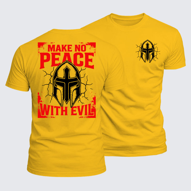 Luxe Mercerized Cotton Tee - Make No Peace With Evil