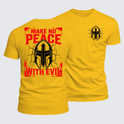 Luxe Mercerized Cotton Tee - Make No Peace With Evil