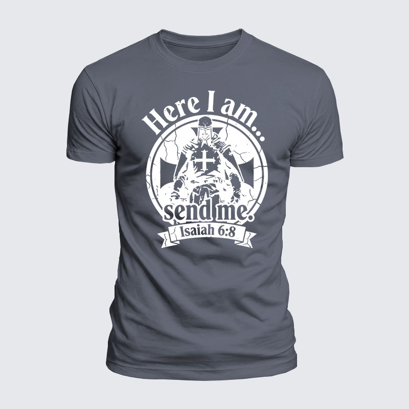 Luxe Mercerized Cotton Tee - Here I Am Send Me