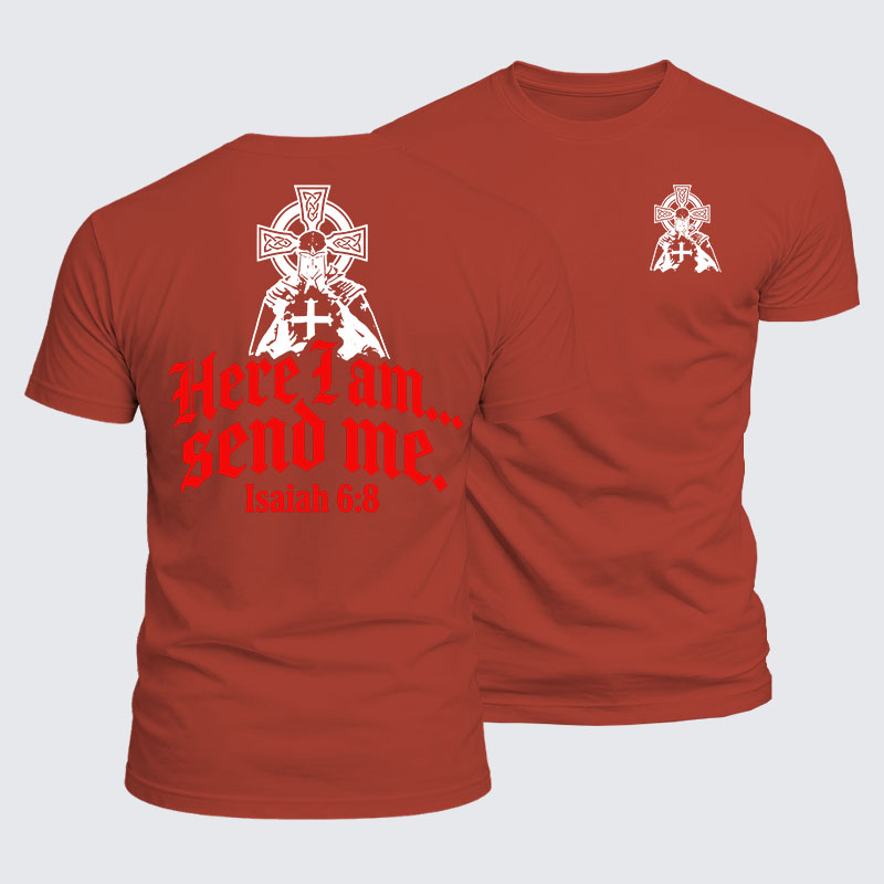 Luxe Mercerized Cotton Tee - Here I Am Send Me