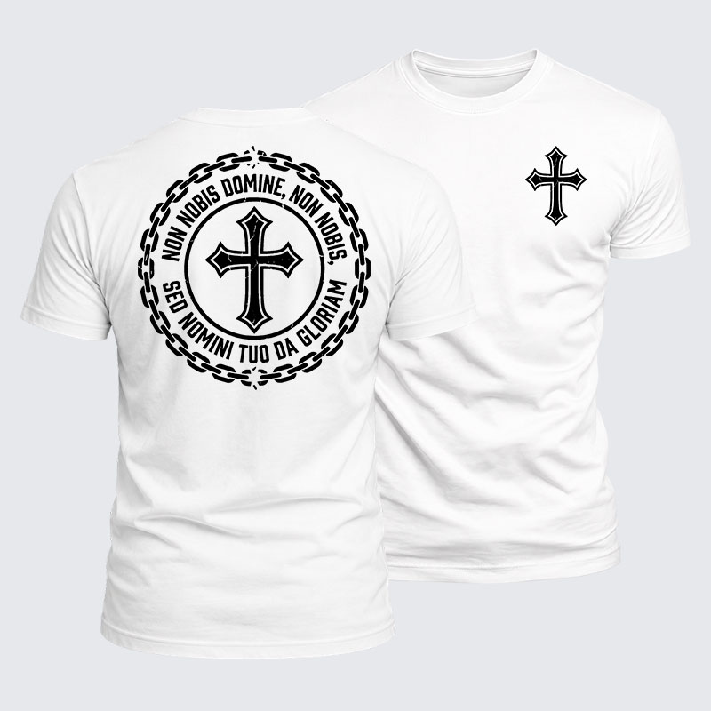 Luxe Mercerized Cotton Tee - Non Nobis Domine, Non Nobis, Sed Nomini Tuo Da Gloriam