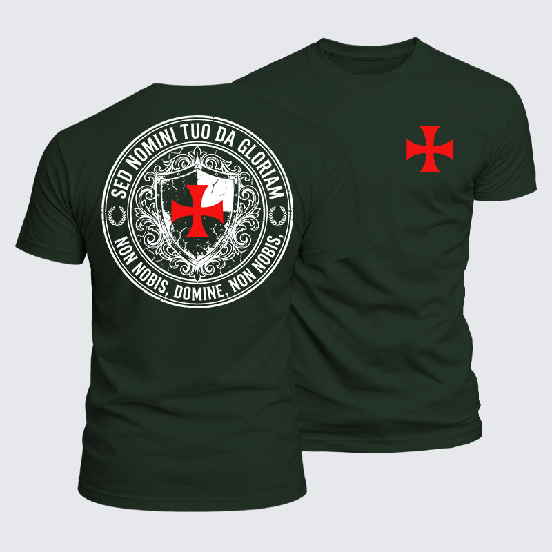 Luxe Mercerized Cotton Tee - Non Nobis Domine, Non Nobis, Sed Nomini Tuo Da Gloriam