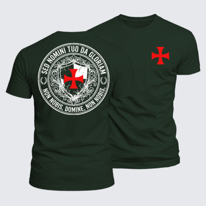 Luxe Mercerized Cotton Tee - Non Nobis Domine, Non Nobis, Sed Nomini Tuo Da Gloriam