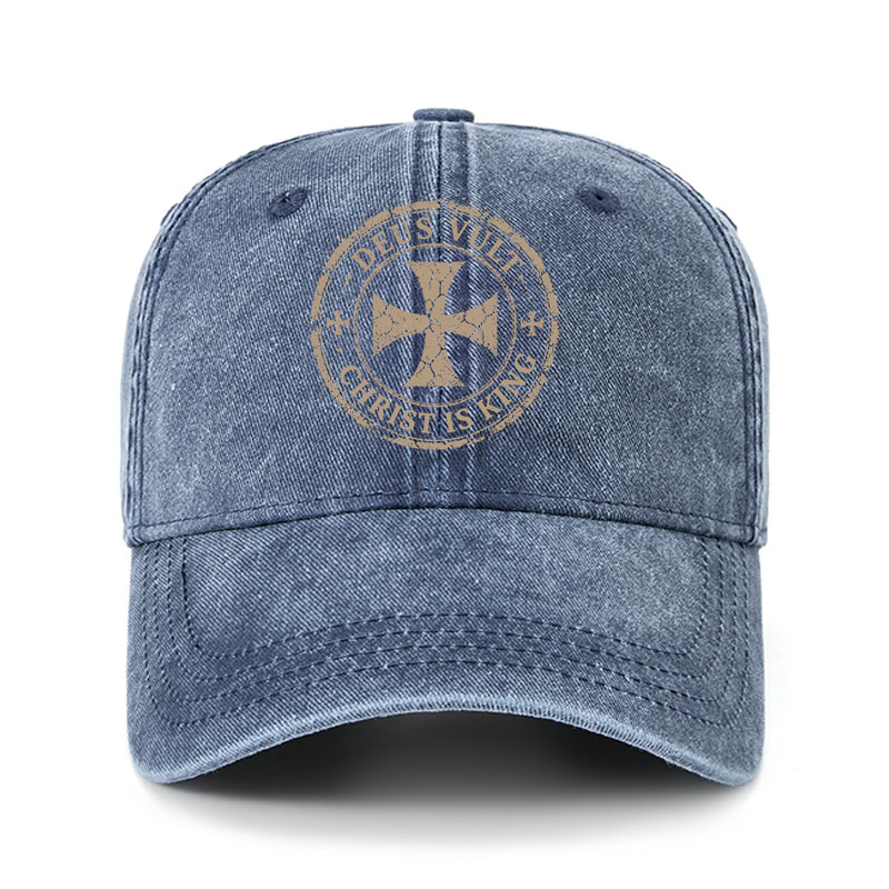 Heritage Washed Cap - Deus Vult Christ Is King