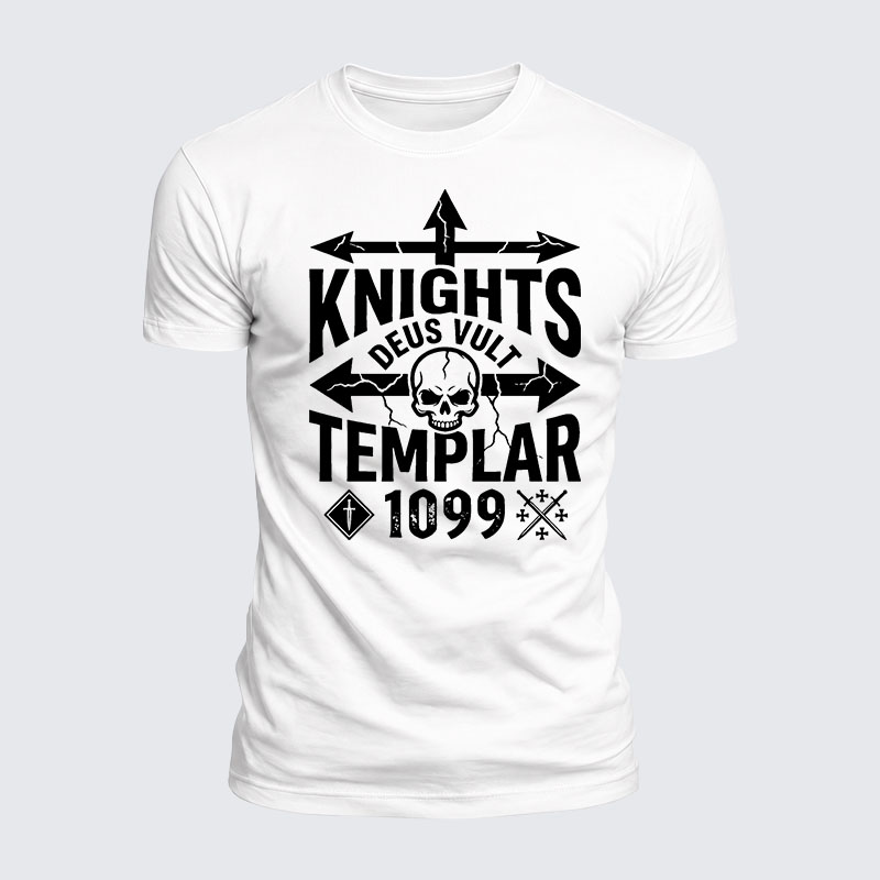 Luxe Mercerized Cotton Tee - Knights Templar Deus Vult