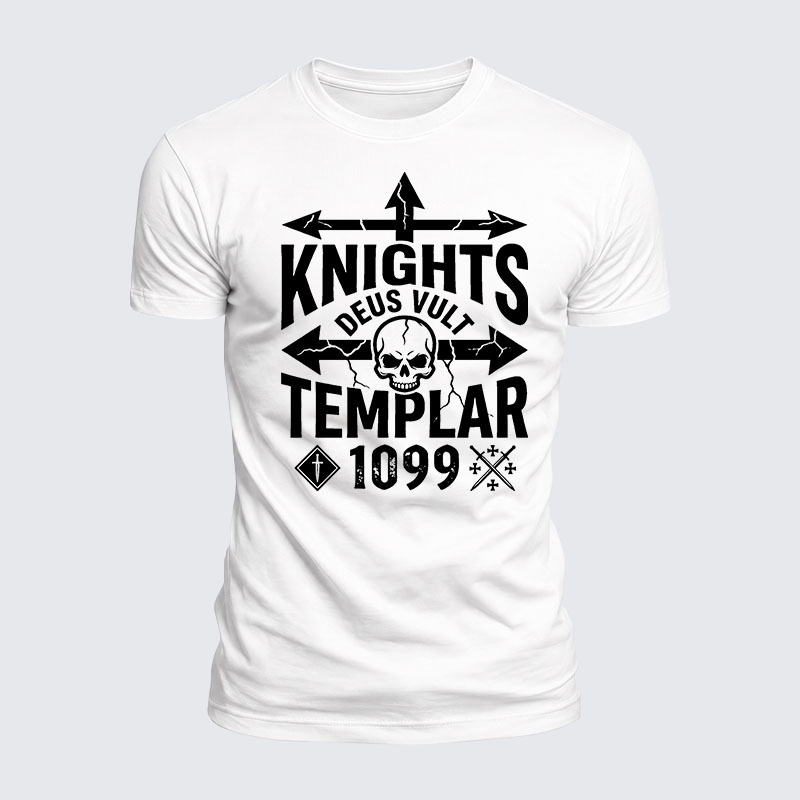 Luxe Mercerized Cotton Tee - Knights Templar Deus Vult