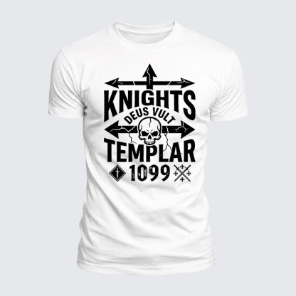 Luxe Mercerized Cotton Tee - Knights Templar Deus Vult