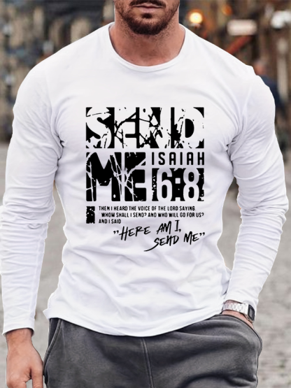 Send Me Isaiah 6:8 Jesus God Christian Cotton Long Sleeve T-Shirt