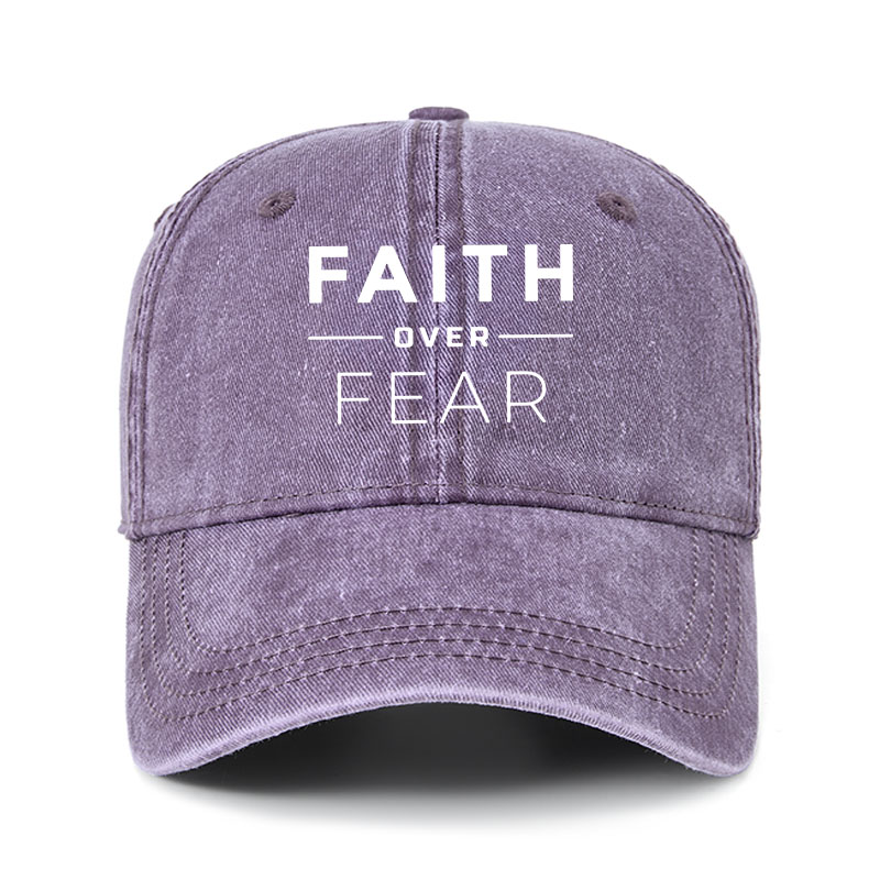 Heritage Washed Cap - Faith Over Fear 