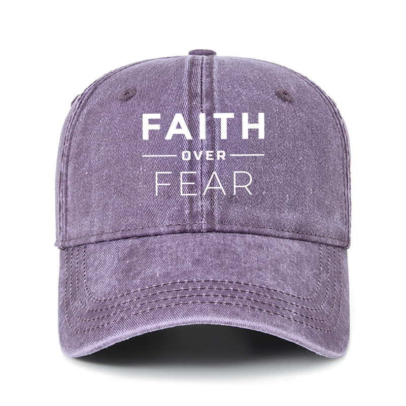 Heritage Washed Cap - Faith Over Fear 