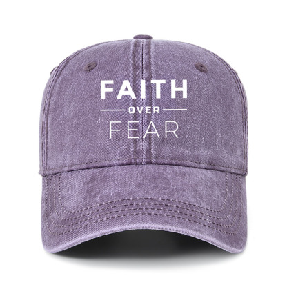 Heritage Washed Cap - Faith Over Fear 