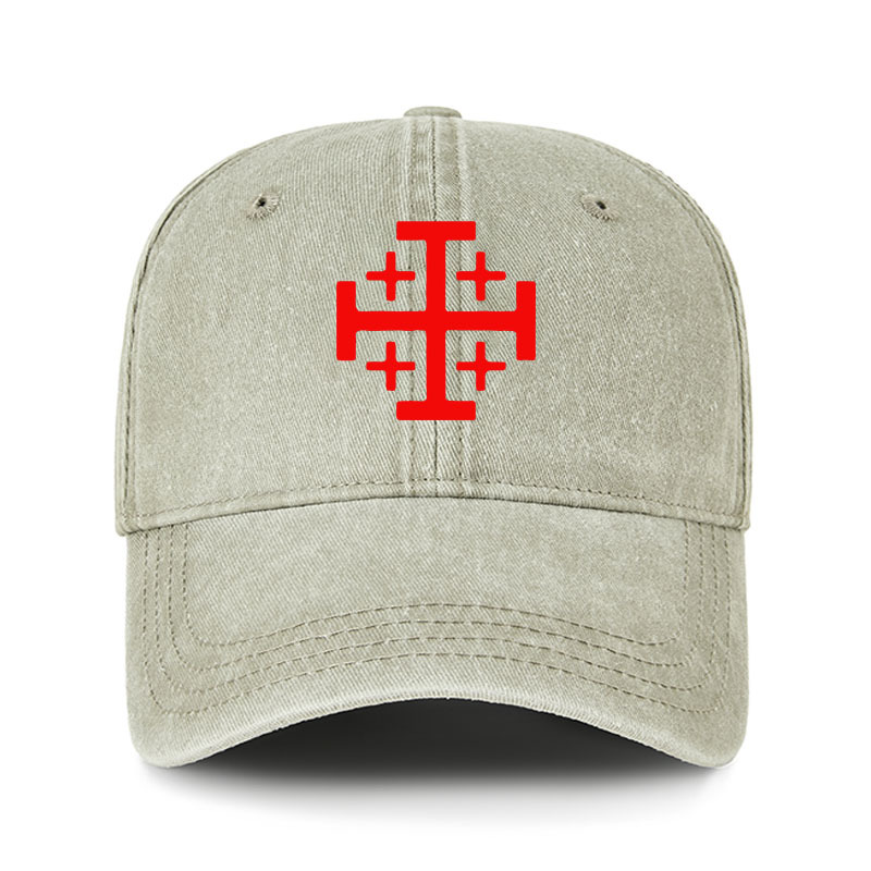 Heritage Washed Cap - Jerusalem Cross