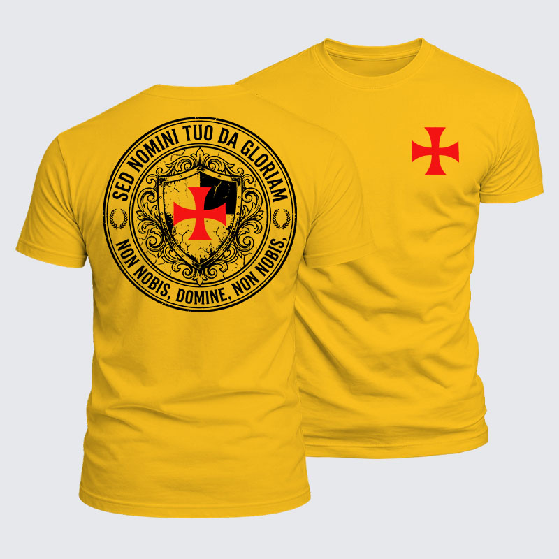 Luxe Mercerized Cotton Tee - Non Nobis Domine, Non Nobis, Sed Nomini Tuo Da Gloriam