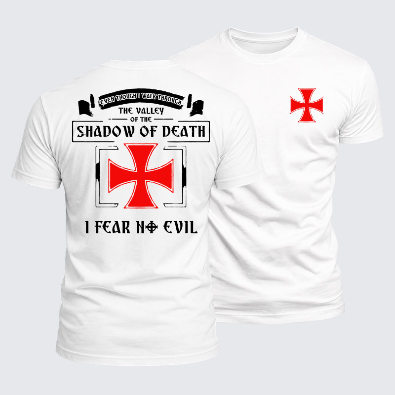 Luxe Mercerized Cotton Tee -  Even Though I Walk Through The Valley Of The Shadow Of Death, I Fear No Evil.