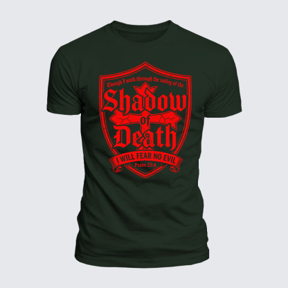 Luxe Mercerized Cotton Tee -  Even Though I Walk Through The Valley Of The Shadow Of Death, I Fear No Evil.