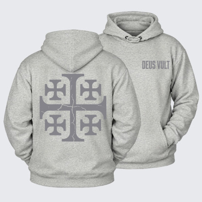 Plush Fleece-Lined Hoodie - Deus Vult