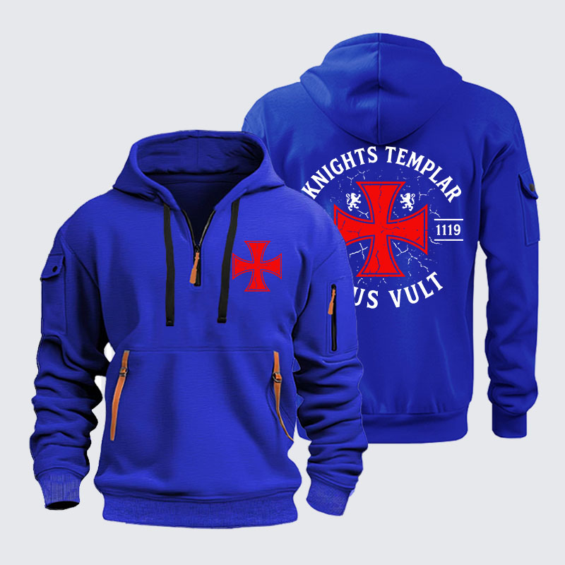 Zipper Hoodies - Knights Templar Deus Vult