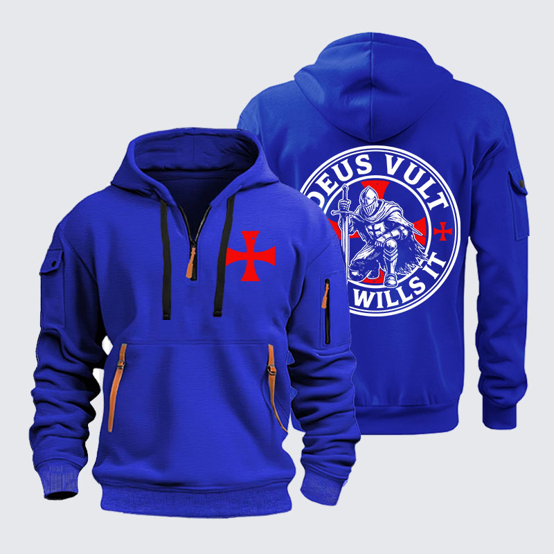 Zipper Hoodies - Knights Templar Deus Vult