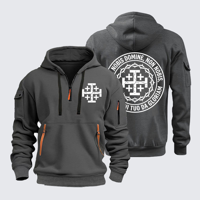 Zipper Hoodies -  Non Nobis Domine, Non Nobis, Sed Nomini Tuo Da Gloriam