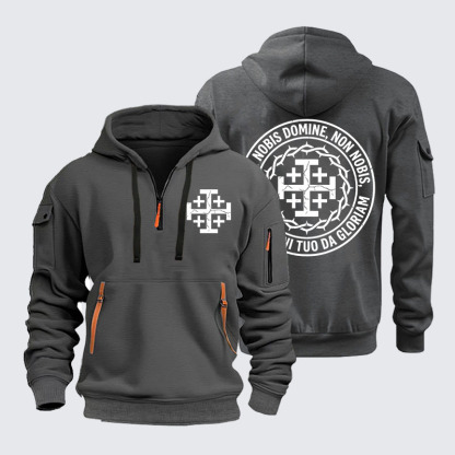 Zipper Hoodies -  Non Nobis Domine, Non Nobis, Sed Nomini Tuo Da Gloriam