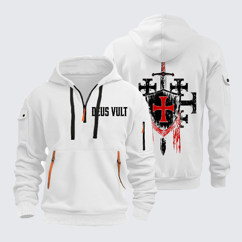 Zipper Hoodies - Deus Vult: God Wills It