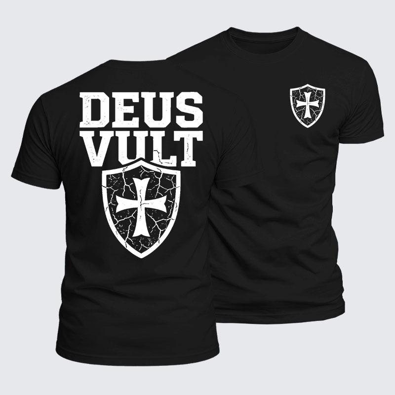 Man Of God Husband Dad Jesus God Christian Cotton T-Shirt