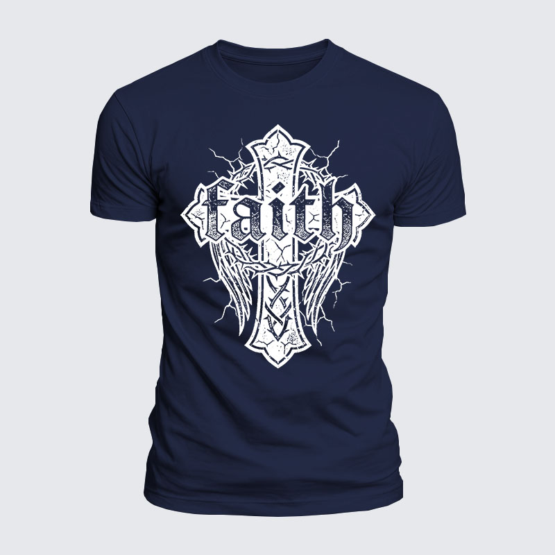 Faith Jesus God Christian  – Luxe Mercerized Interlock Cotton Tee