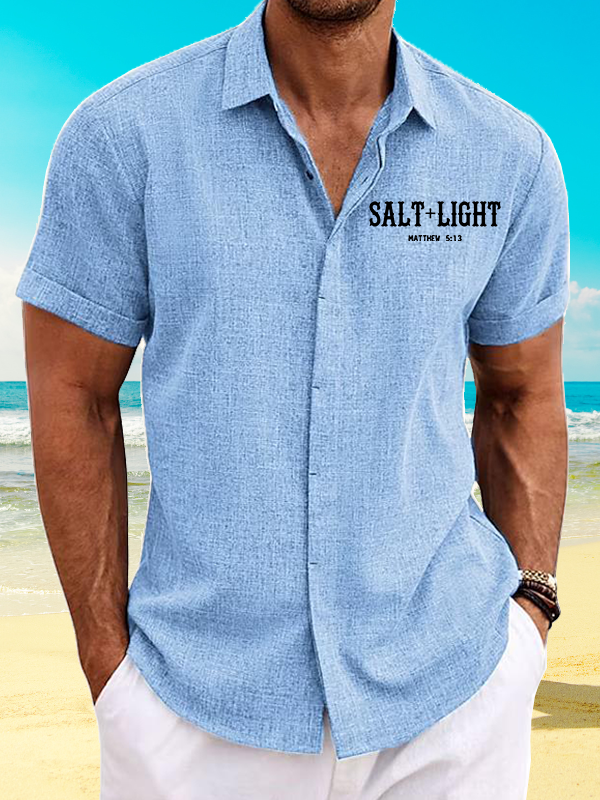 Salt & Light Jesus God  Christian Short Sleeve Shirt