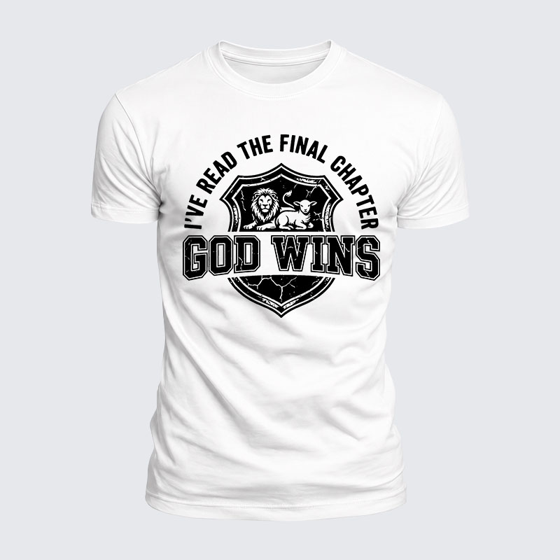Luxe Mercerized Cotton Tee - God Wins I've Read the Final Chapter 