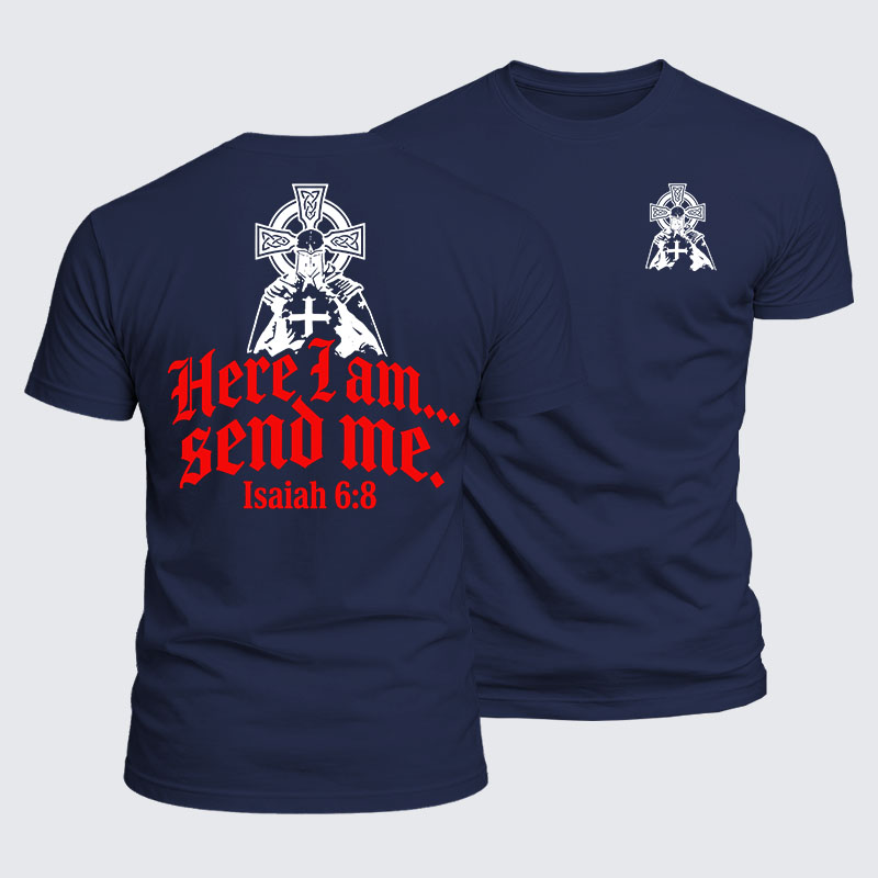 Luxe Mercerized Cotton Tee - Here I Am Send Me