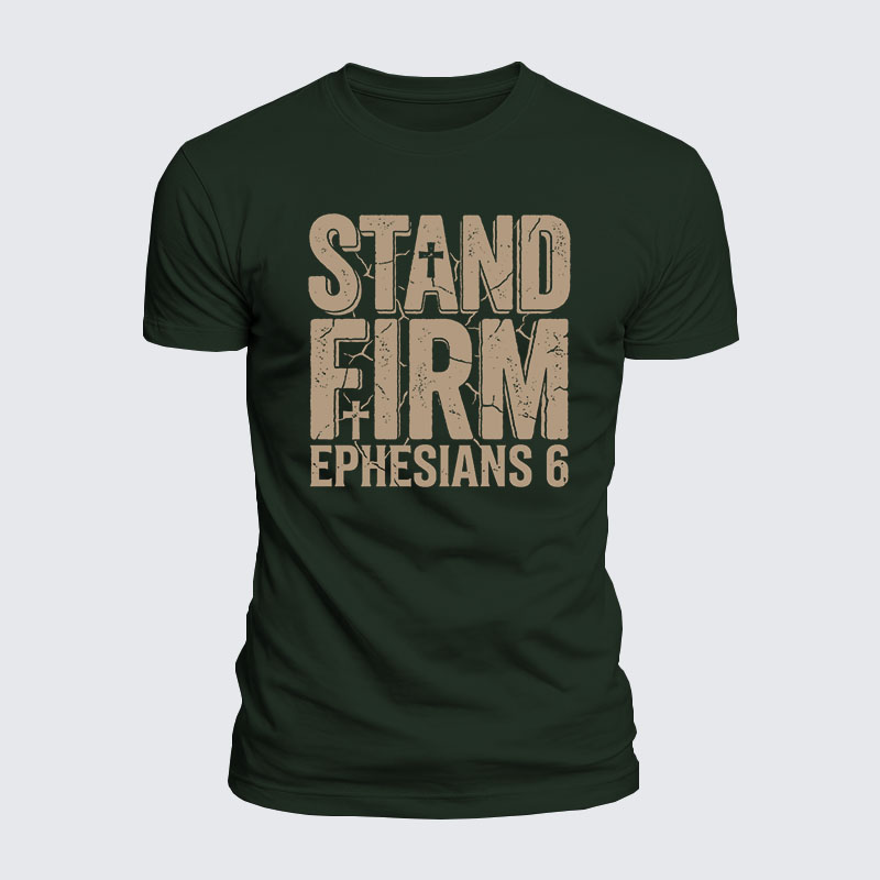Luxe Mercerized Cotton Tee - Stand Firm Ephesians 6