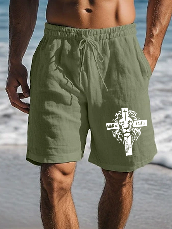 Man of Faith Christian Beach Shorts