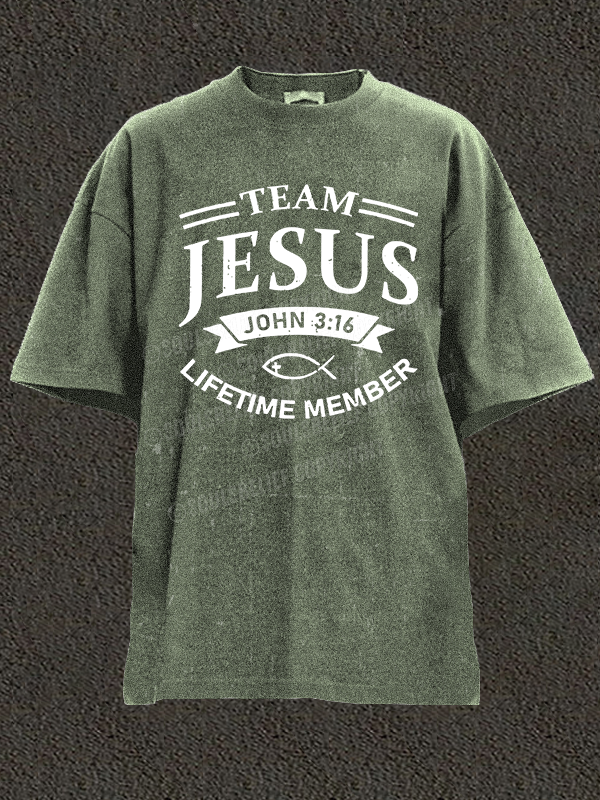 Jesus Team Christian Washed T-Shirt