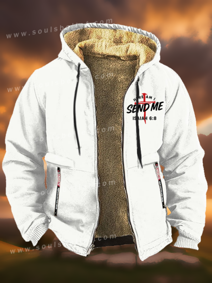 Here Am I Send Me Jesus God Christian Zipper Hooded Jacket