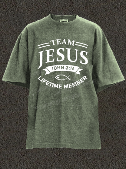 Jesus Team Christian Washed T-Shirt