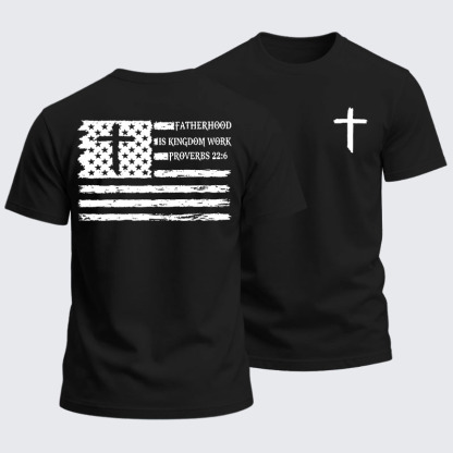 Heavyweight Cotton Tee - Fatherhood is Kingdom Work